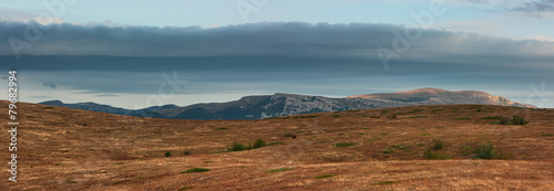 High mountain plateau and 'Demerji' mountain. Crimea