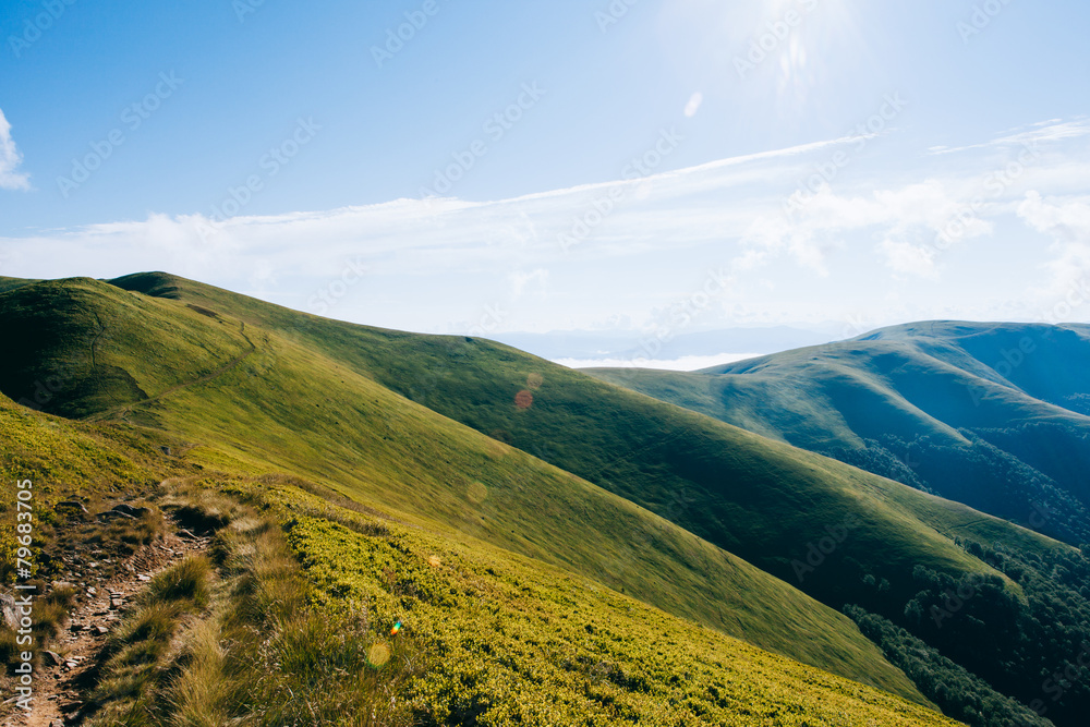 Green mountains. Mountain travel Green mountains. Mountain travel