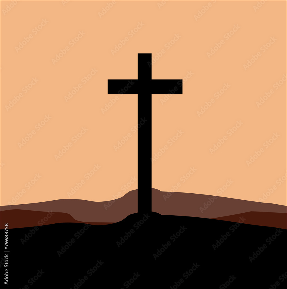 Cross on a mountain Cross on a mountain