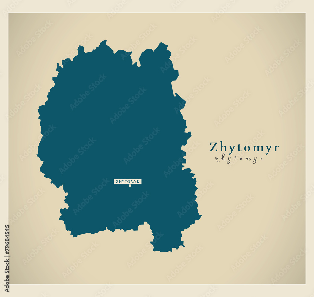 Obraz premium Modern Map - Zhytomyr UA