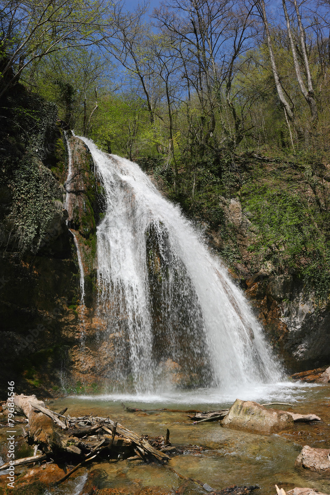Obraz premium The famous waterfall 'Jur-Jur' in Crimea
