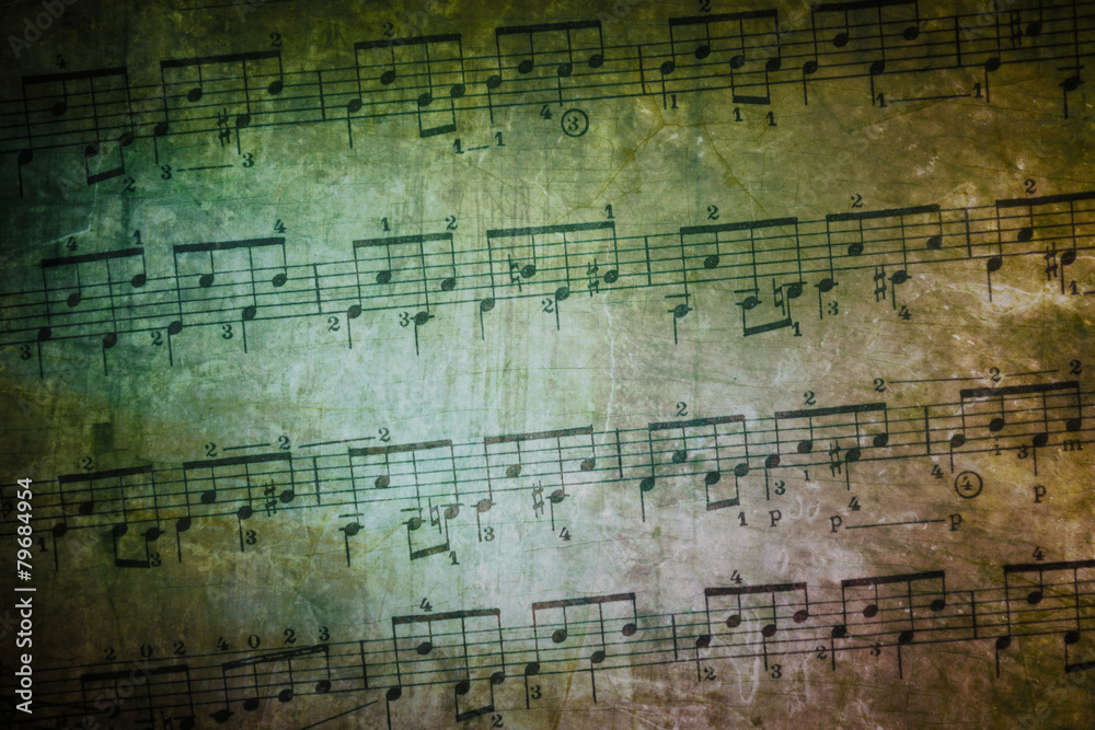Obraz premium Vintage Music Sheet