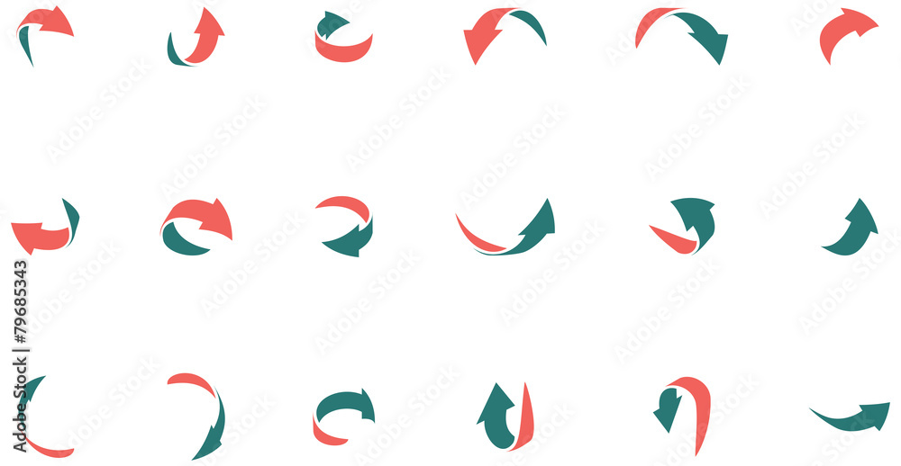 Red and Green arrow set Red and Green arrow set