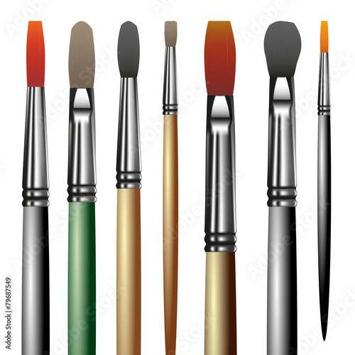 Artistic paint brushes