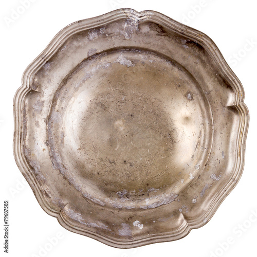 Obraz na płótnie Old pewter plate