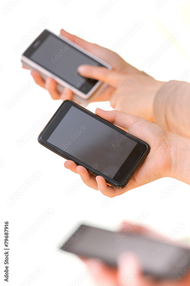 Mobile smart phone in hand Mobile smart phone in hand