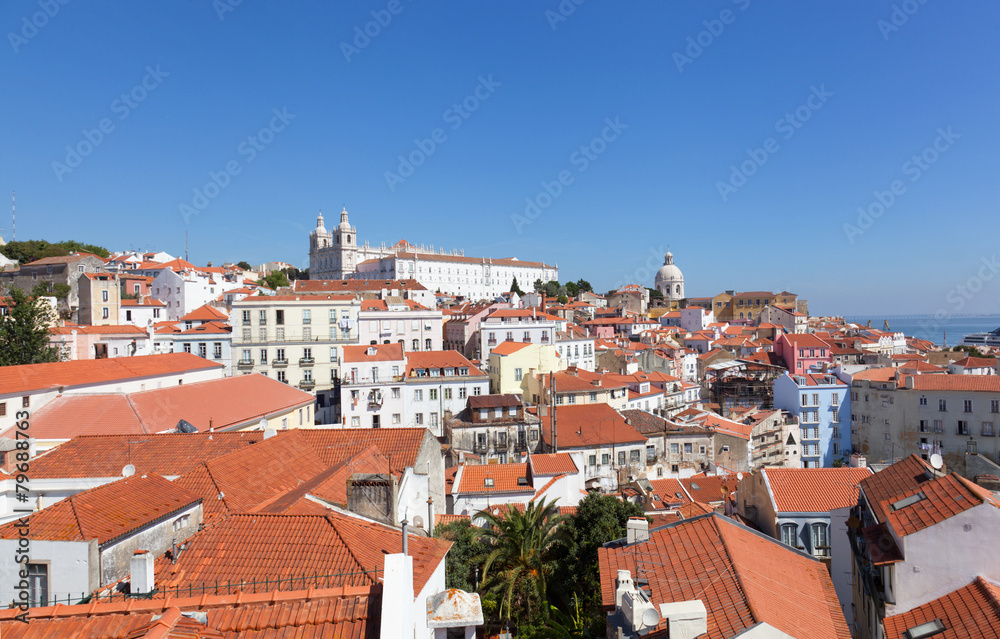 View of old part of Lisbon, Portugal