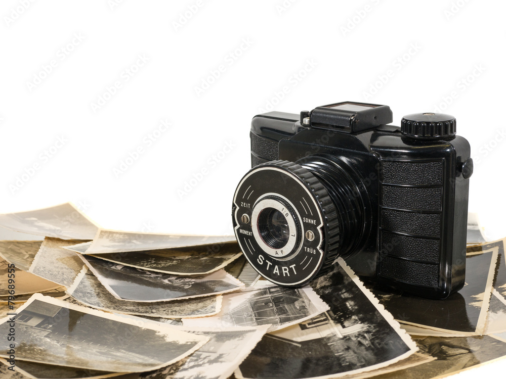 alte antike fotokamera, fotoapparat