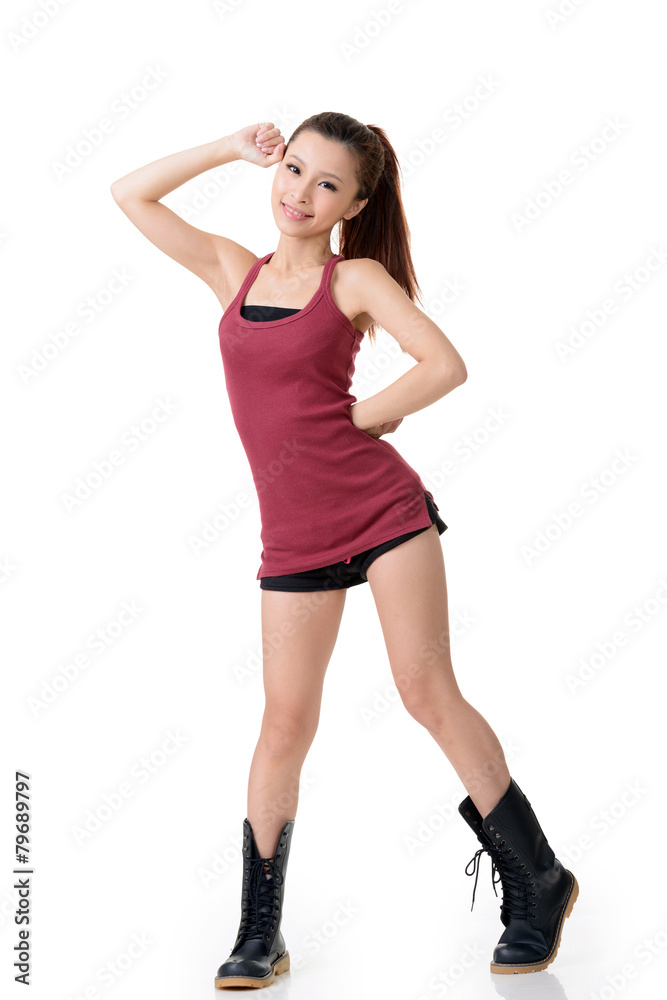 Fototapeta premium Cheerful sport girl
