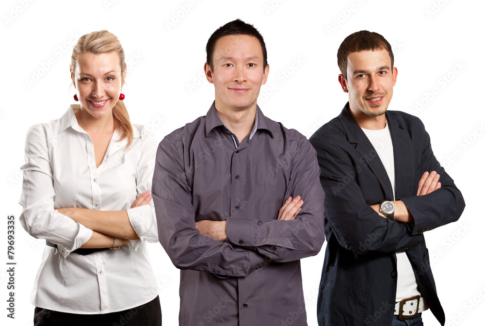 Teamwork and Asian Man With Folded Hands Teamwork and Asian Man With Folded Hands