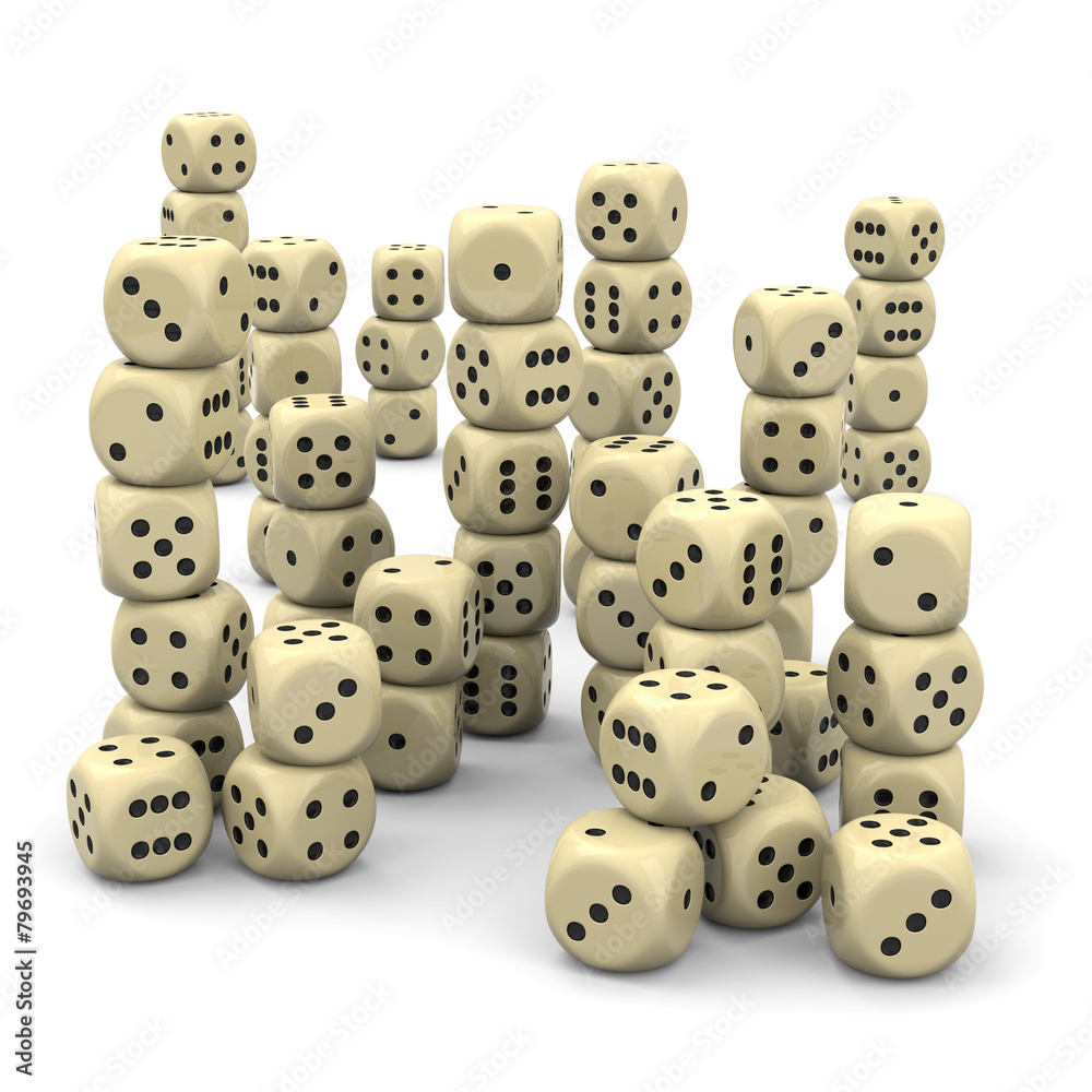 Würfel, Spielwürfel, gestapelt, Glücksspiel, Casino, 3D, Dices Würfel, Spielwürfel, gestapelt, Glücksspiel, Casino, 3D, Dices