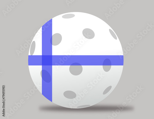 Floorball ball - finland flag
