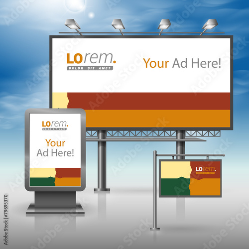 Corporate identity. Billboard, sign, light box