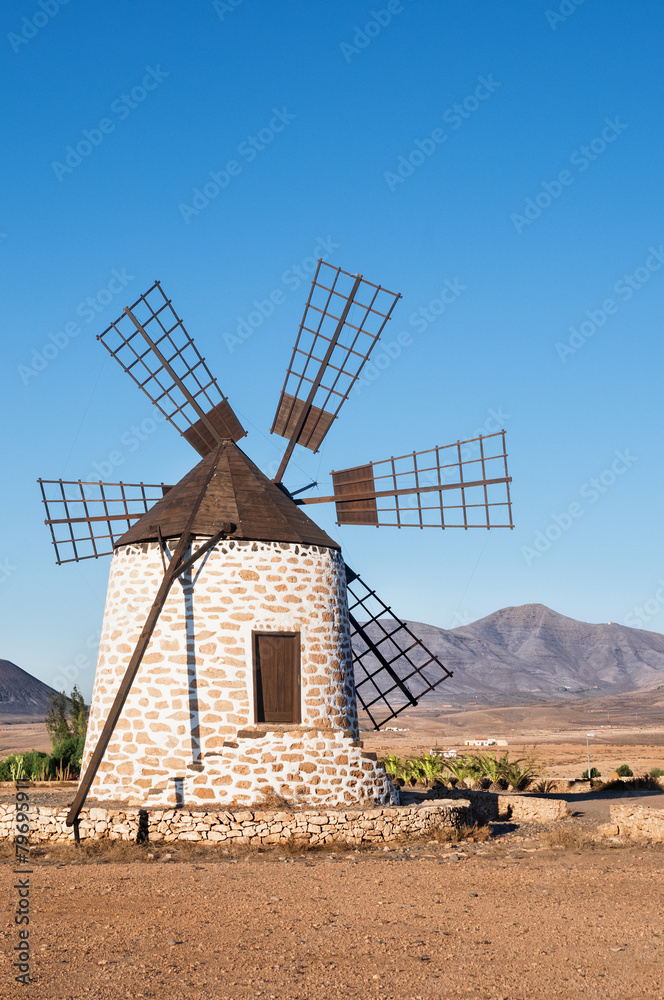 Historical windmill on Fuerteventura