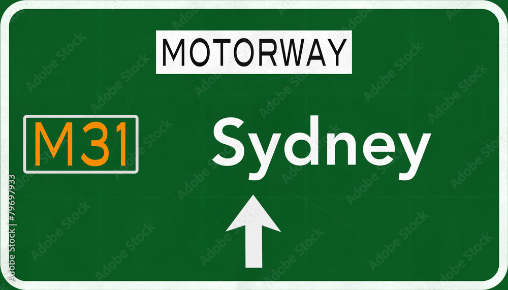 Αυτοκόλλητο Sydney Australia Highway Road Sign