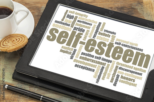 Obraz na plátne self-esteem word cloud
