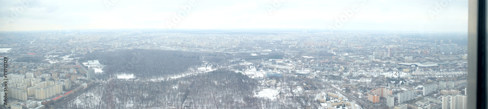 Panoramic photo view from Ostankino television tower