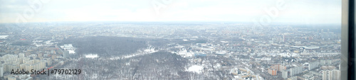 Panoramic photo view from Ostankino television tower photo