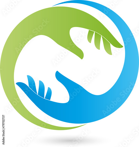 Logo, Zwei Hände, Physiotherapie, Ergotherapie