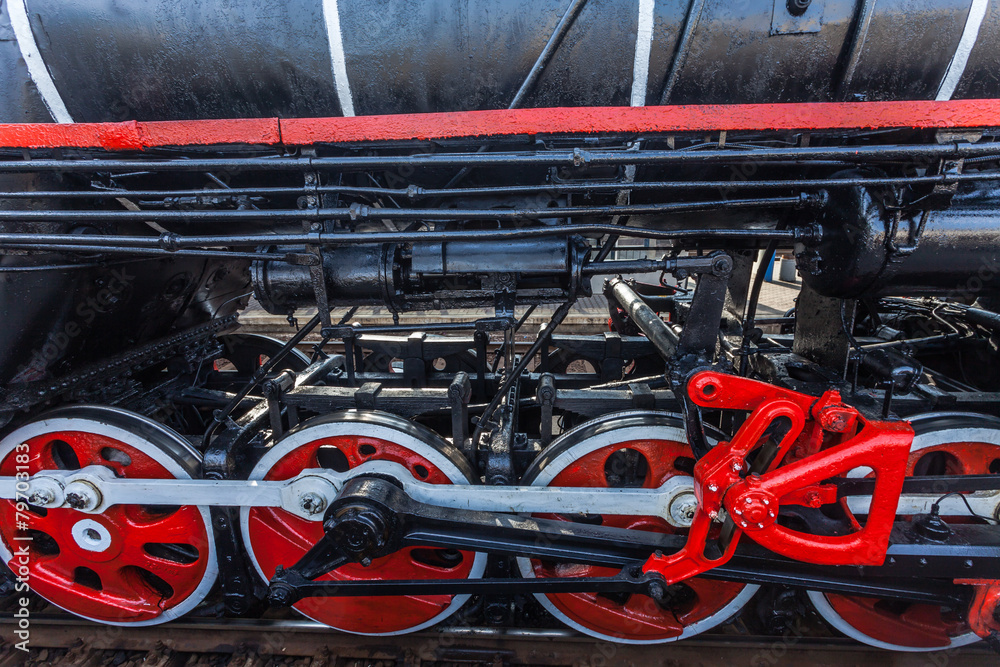 part of active steam locomotive