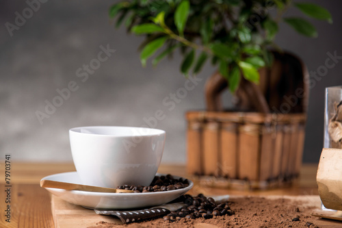 Coffee break, ambient saturated home concept