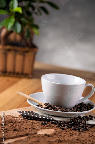 Coffee break, ambient saturated home concept