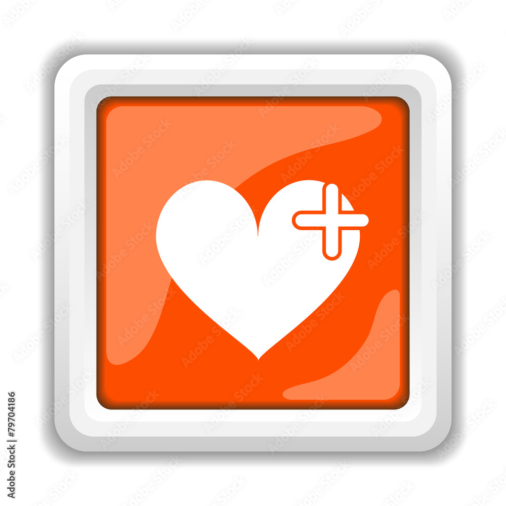 Obraz premium Heart with cross icon
