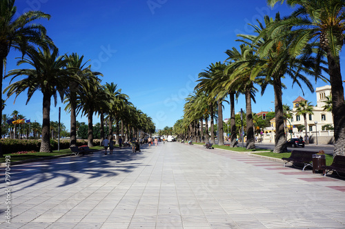 Promenade along the beach in Salou