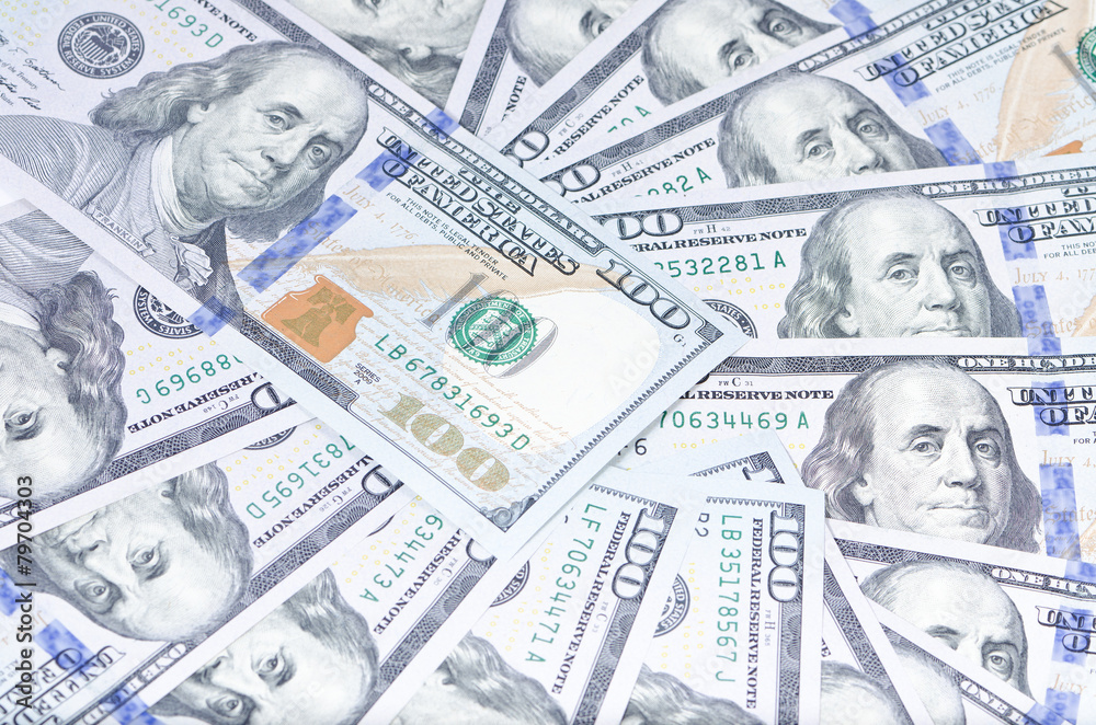 Fototapeta premium Background of 100 USD