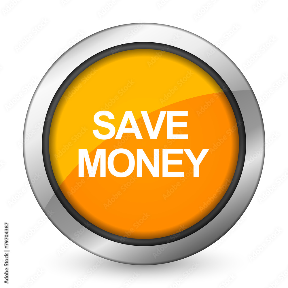 save money orange icon