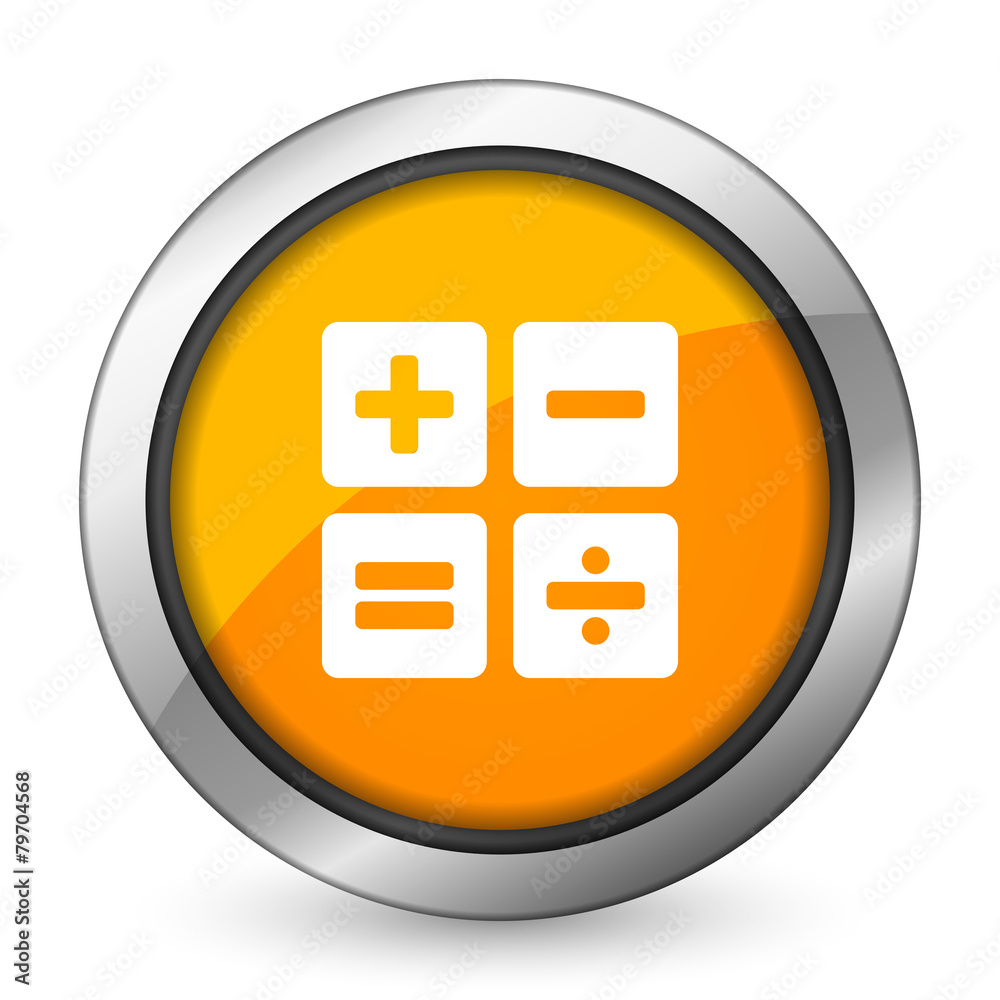 calculator orange icon calc sign calculator orange icon calc sign