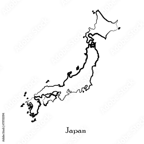 Map of Japan for your design