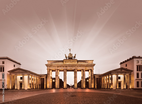 Berlin, Brandenburg Gate at night