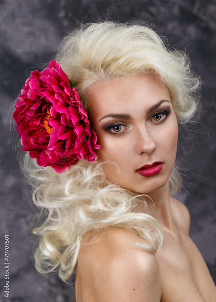Big red flower for hair deals