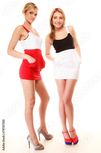 Two sexy fashion women in summer clothes © Voyagerix