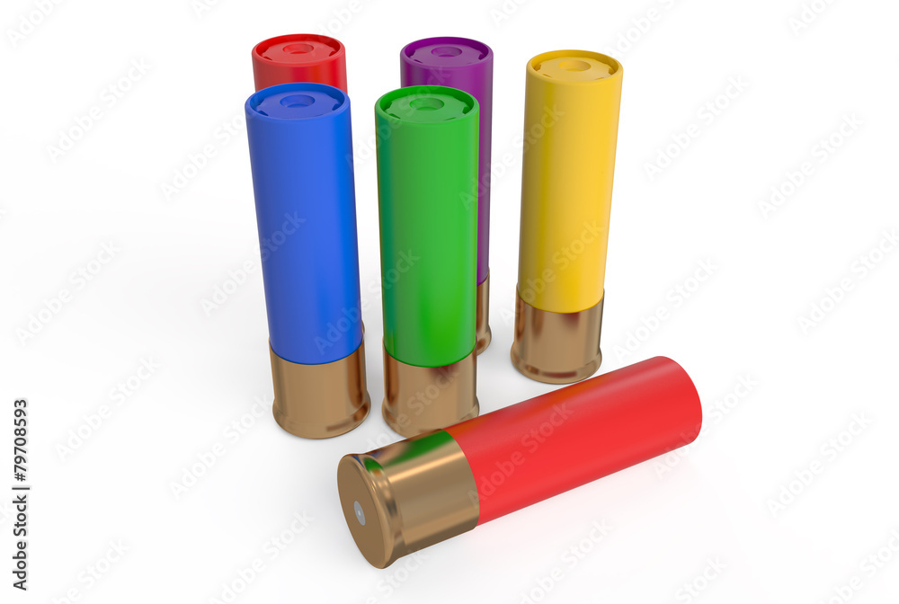 shotgun shells, colored shotgun shells, colored