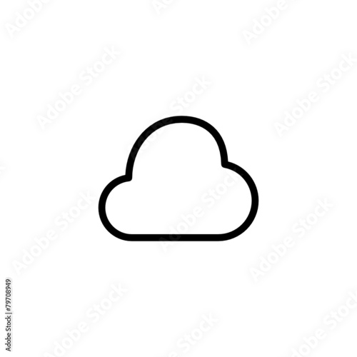 Cloud Trendy Thin Line Icon