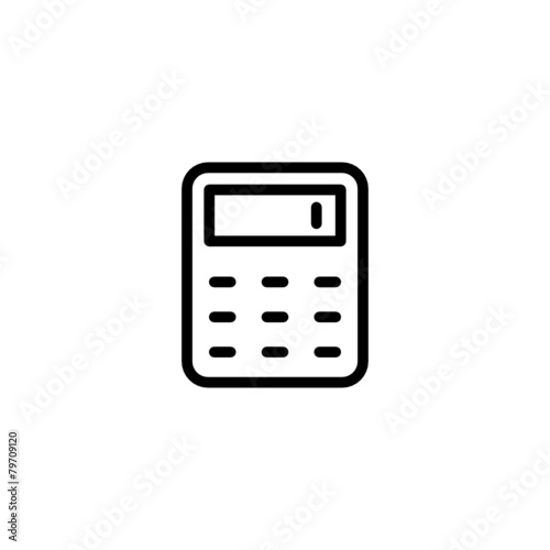 Calculator Trendy Thin Line Icon © Sughra