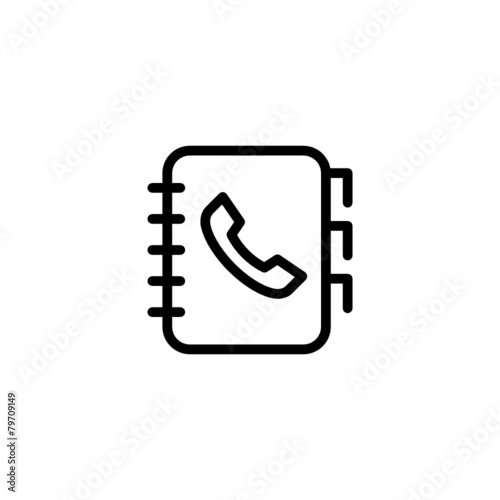 Phonebook Trendy Thin Line Icon