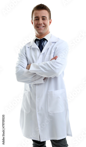 Male Doctor isolated on white