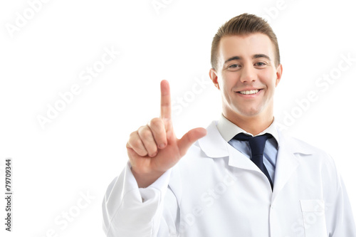 Male Doctor isolated on white