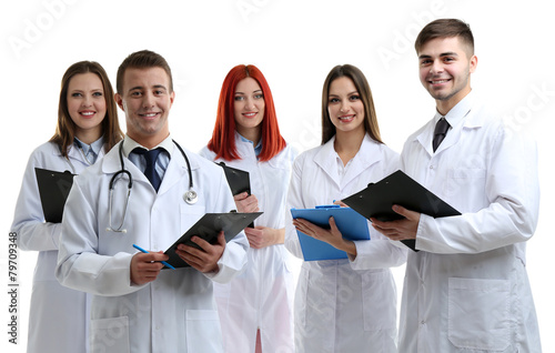 Medical workers isolated on...