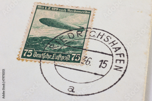 Poststempel Luftschiff LZ129 Hindenburg photo