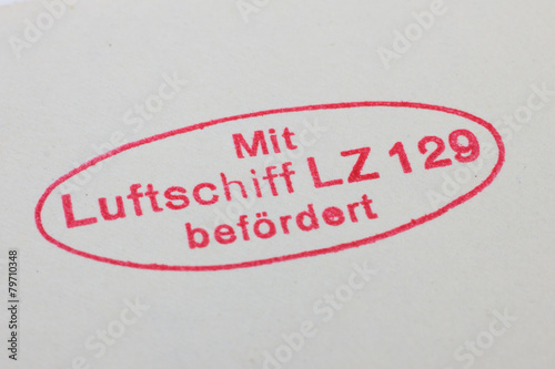 Poststempel Luftschiff LZ129 Hindenburg photo