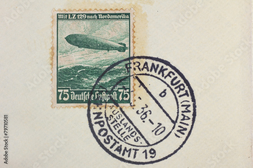 Poststempel Luftschiff LZ129 Hindenburg photo