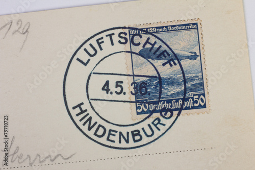 Poststempel Luftschiff LZ129 Hindenburg photo