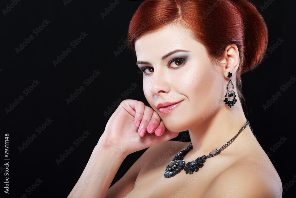 young woman red hair