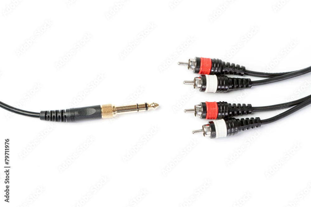 jack plugs isolated on white ground jack plugs isolated on white ground