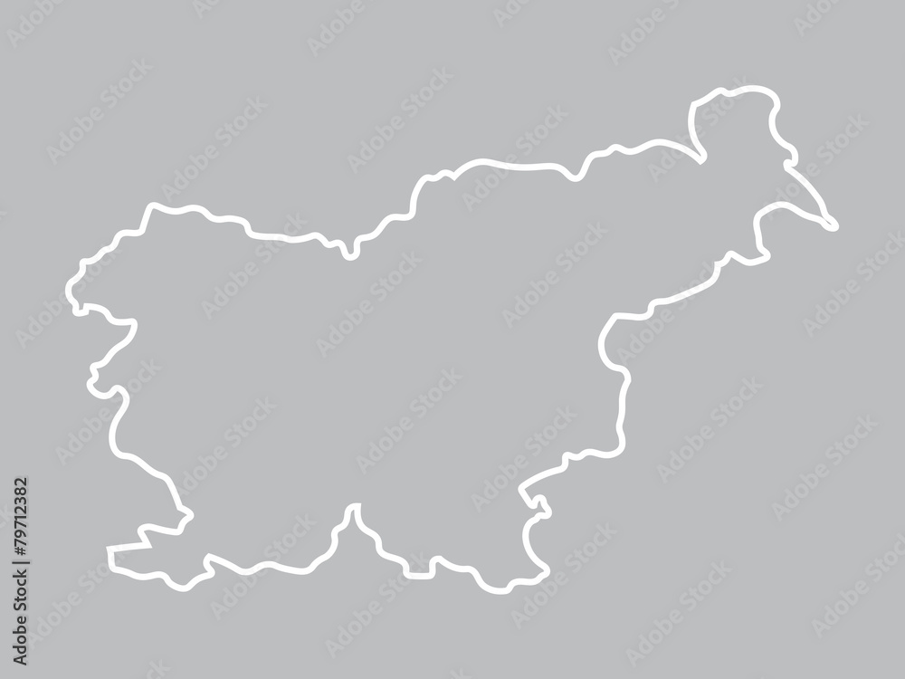 abstract map of Slovenia abstract map of Slovenia