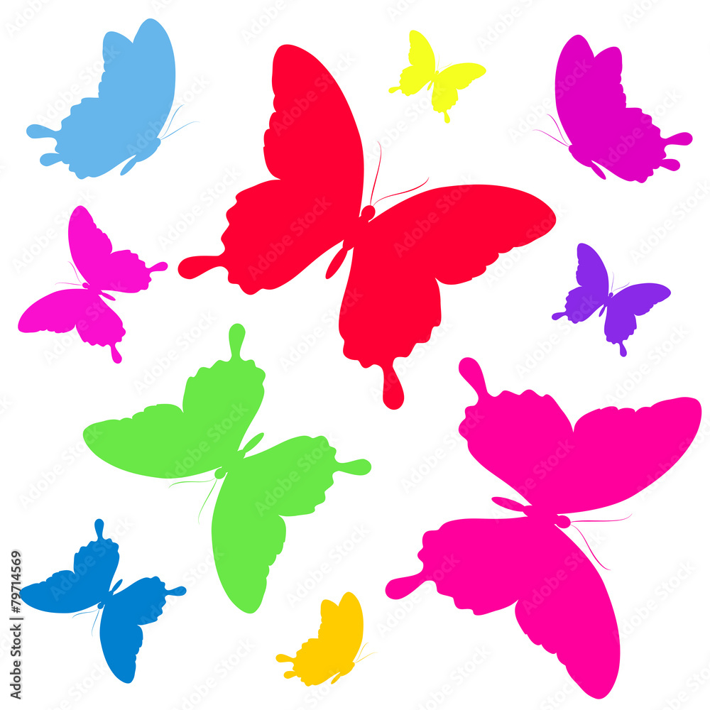 Naklejka premium butterflies design